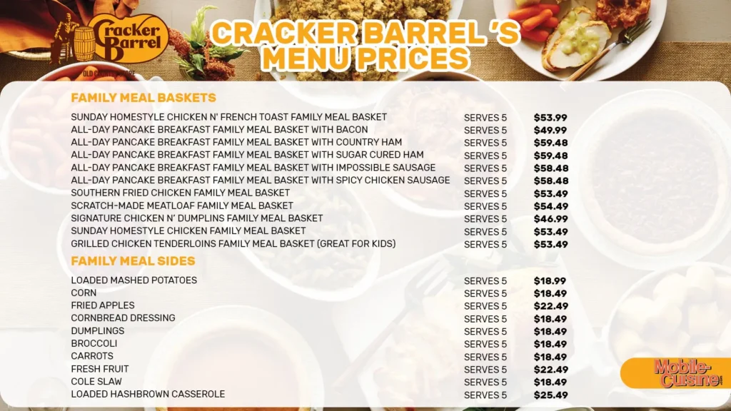 Cracker Barrel Lunch Hours, Menu & Prices