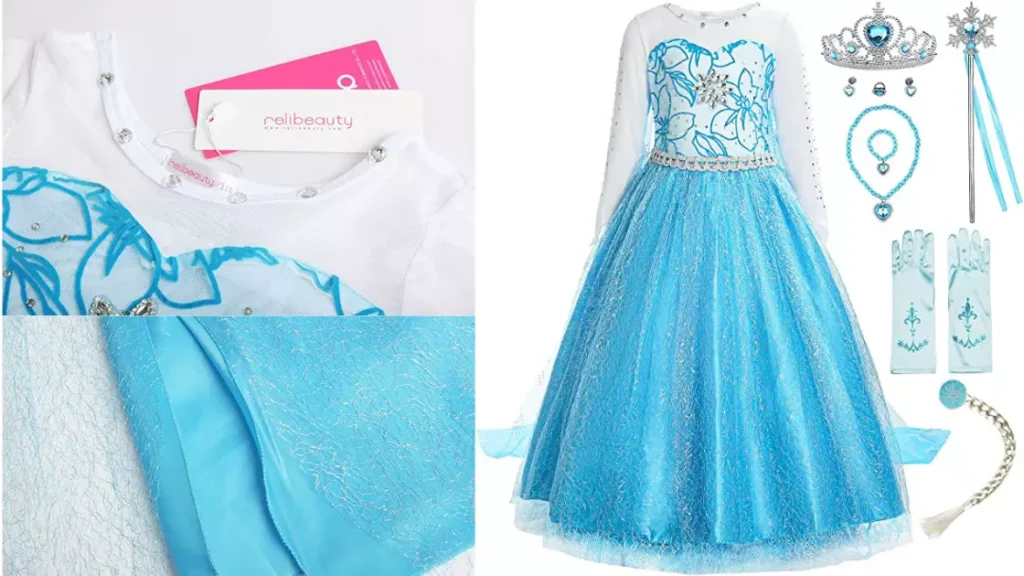 ReliBeauty Little Girls Snow Princess Fancy Dress Queen Costume Blue 1024x576.webp