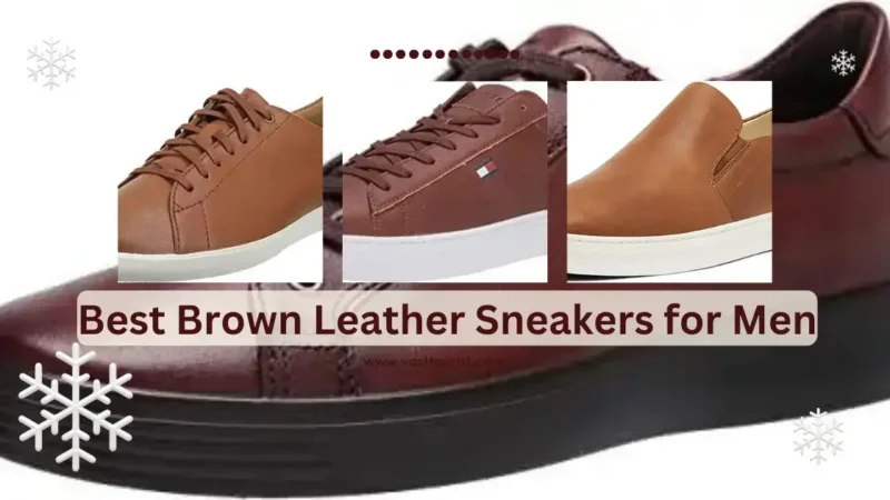 Brown Leather Sneakers for Men