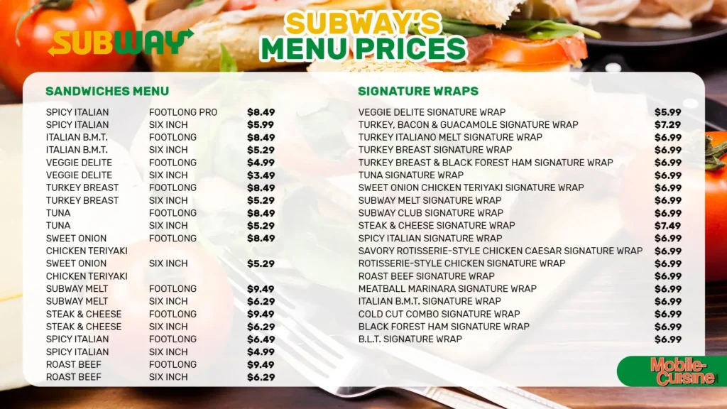 Subway Breakfast Hours, Menu, and Prices (2023)