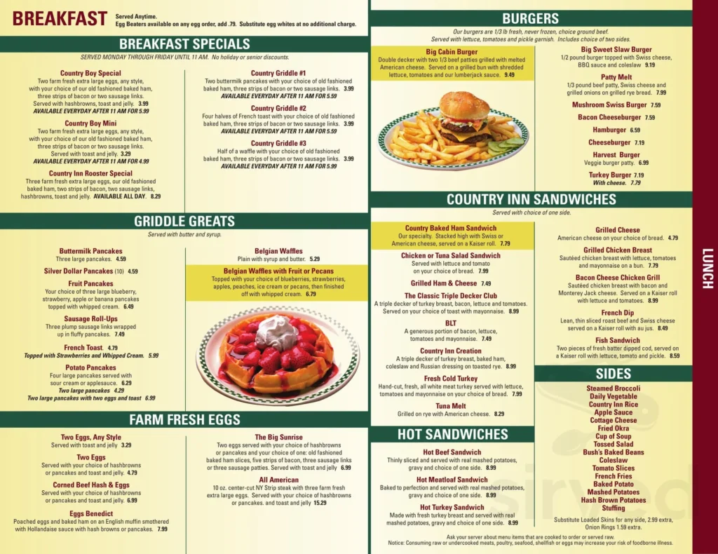 Country Inn Breakfast Hours, Menu & Prices