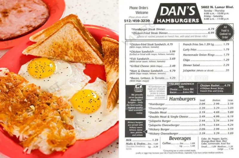 Dans Breakfast Hours - Menu and Prices