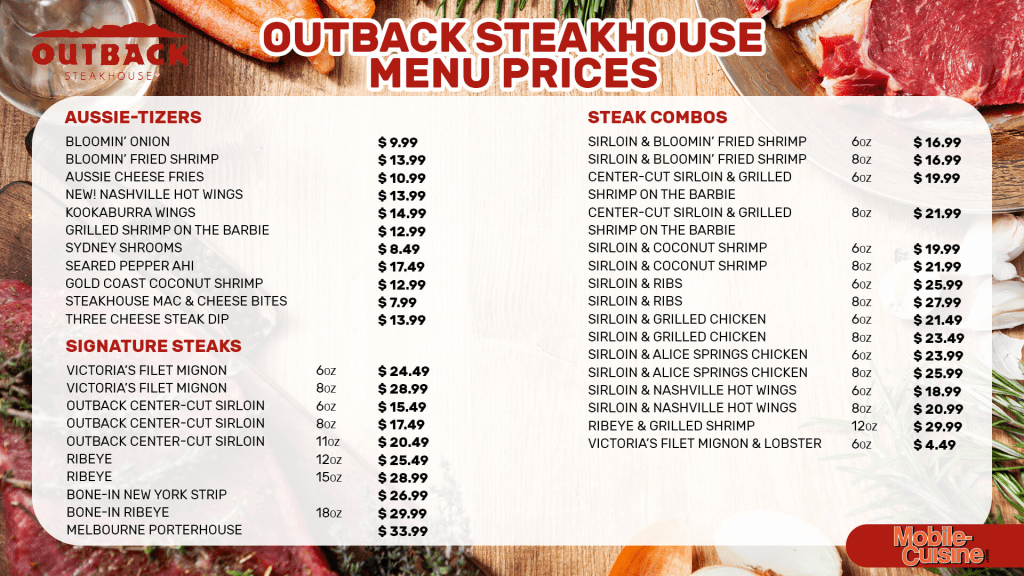 Outback Steakhouse Lunch Hours 2024: (Opening and Closing Time)