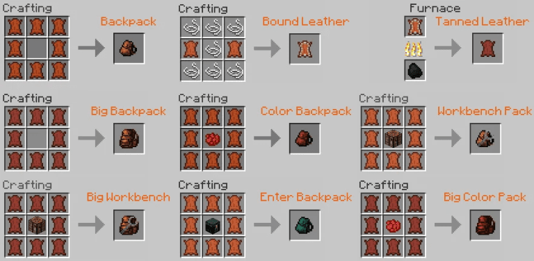 How to Make a Backpack Minecraft